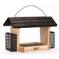 Petpride 6 qt Hopper Feeder with Suet Cages, Cedar PE1688755